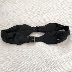 Yigal Azrouel belt black leather S- reversible